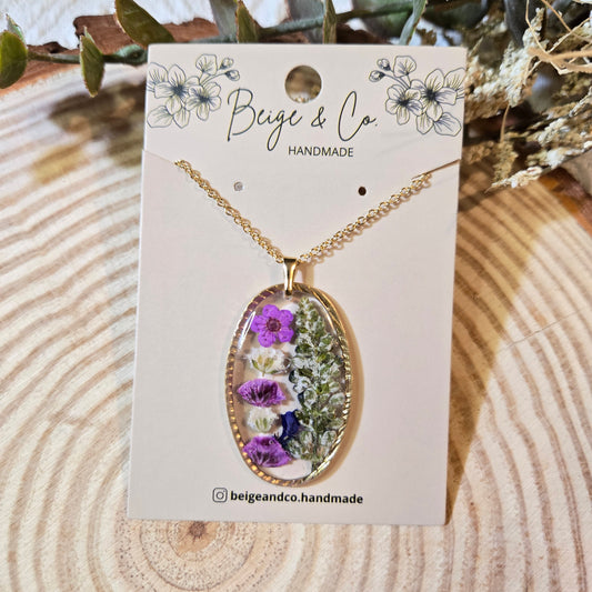 Purple Garden Necklace with Lavender