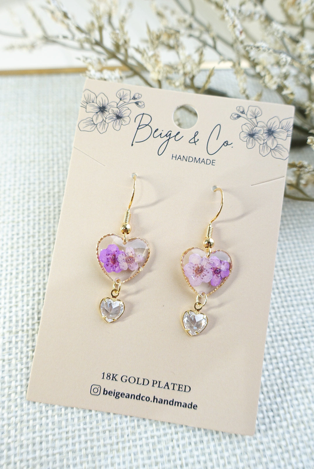 Sparkly Heart Purple