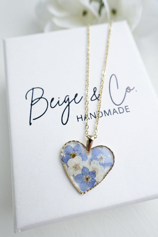 Blue Heart Necklace
